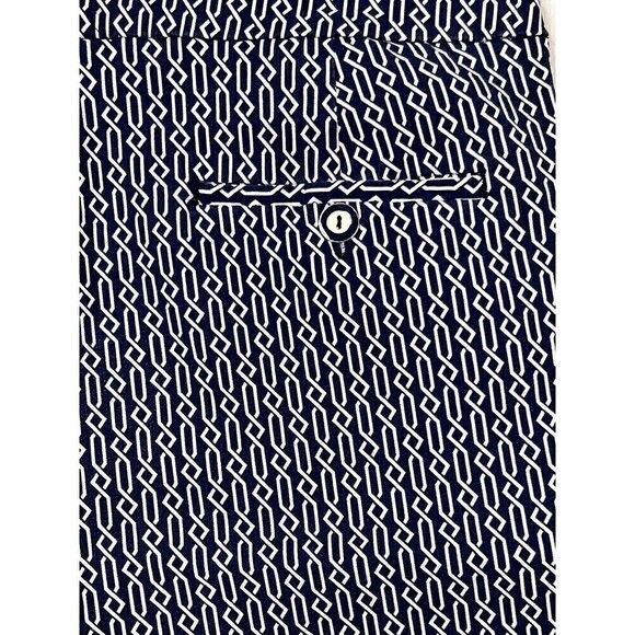 Ep Pro Bermuda Womens Shorts Size 10 Stretch Navy White Chain Link Orange Zipper - Picture 5 of 7